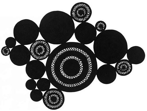 Ковер чёрный Braided