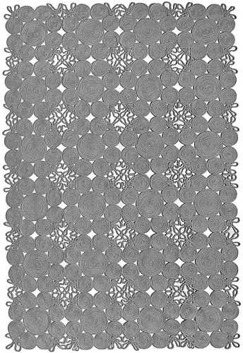 Ковер с канатом для помещений и улицы, серый