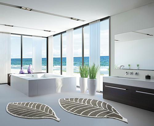 Ковер бежево-слоновый Leaf