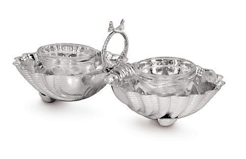 Икорница двойная в виде ракушек Royal Caviar Holder
