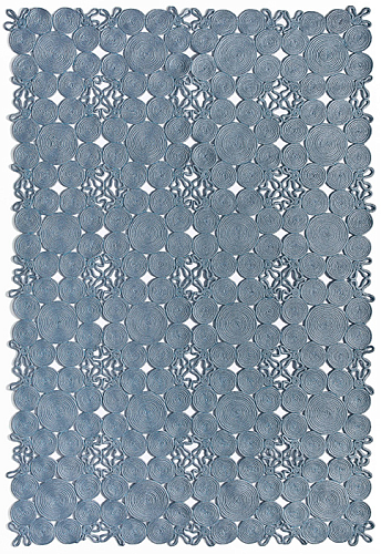 Ковер с канатом для помещений и улицы, синий