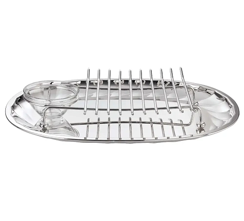 Набор для резки мяса с чашей Silver Carving Set