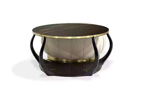 Кофейный стол из мрамора Sahara Noir Enlace
