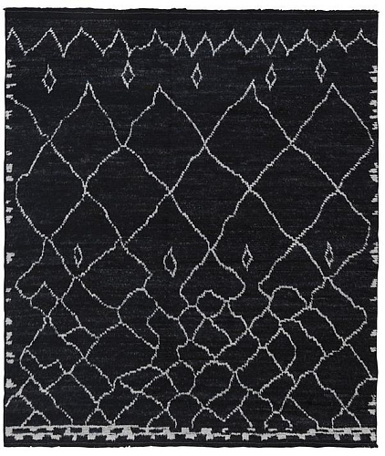 Черный ковер с высоким ворсом Berber