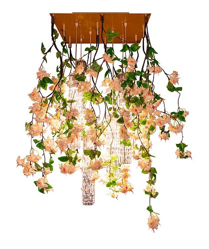 White Cascade төртбұрышты люстрасы