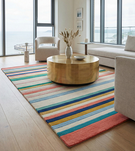 Дизайнерский ковер Striped Spectrum Blue