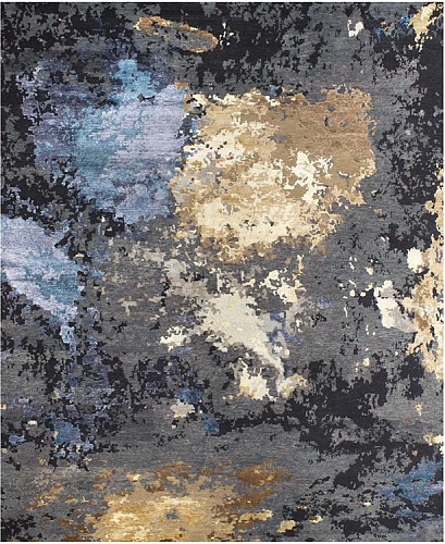 Ковер Abstract Charcoal Blue Gold