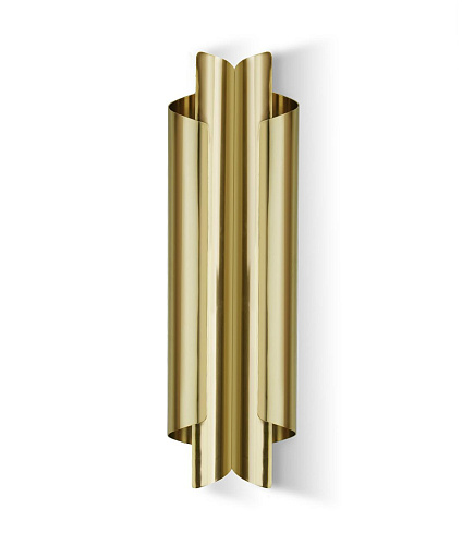 Двойное настенное бра из состаренной латуни