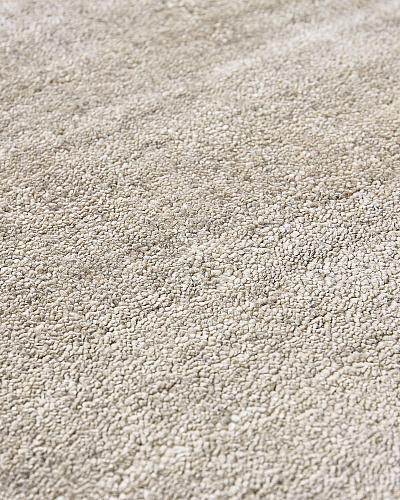 Круглый ковер из бамбукового шелка цвета Off-White