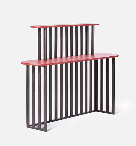 Черно-красная двухъярусная консоль