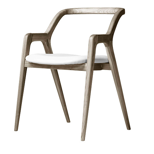 Кресло из массива грецкого ореха серого цвета In Breve