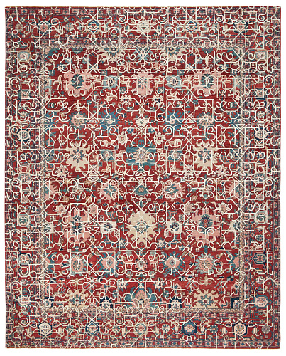 Шелковый ковер Bidjar Kingscross Hayat1 Red White