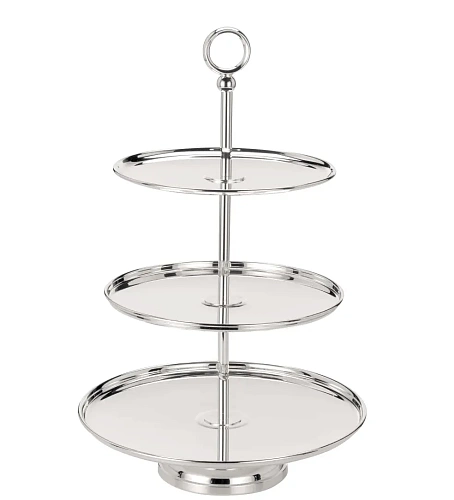 Үш деңгейлі жеміс тұғыршасы, күміспен қапталған