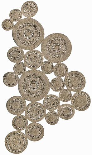 Ковер плетеный бежевого цвета Indian