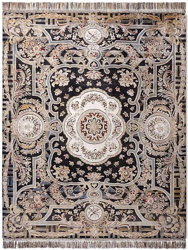 Ковер чёрного цвета Aubusson
