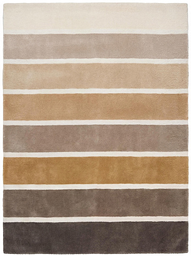 Ковер ручной работы Layered Stripes Brown