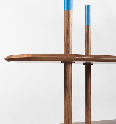 Роскошный модульный книжный шкаф из ореха канелетто