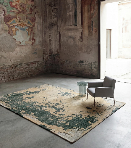 Ковер ручной работы Moss Weathered Canvas