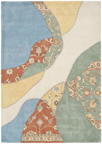 Ковер ручной работы Pastel Collage Blue