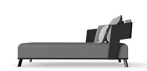 Шезлонг Crown серый