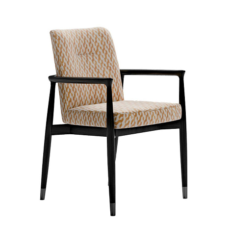 Кресло лакированное матовое черное с подушками