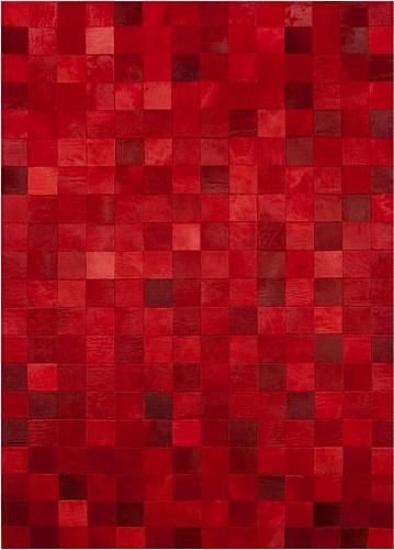 Ковер из коровьей шкуры Mosaic Red