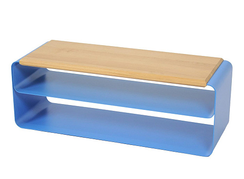 Стильная банкетка из дерева и металла (вариант 3)