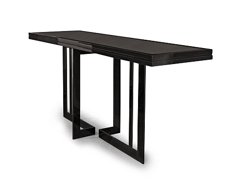 Консоль из каштанового шпона с металлическими ножками