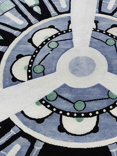 Круглый ковер ручной работы Rotor