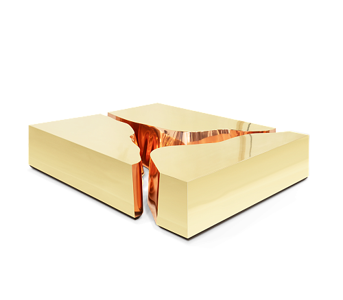 Журнальный стол Fissure Gold Copper