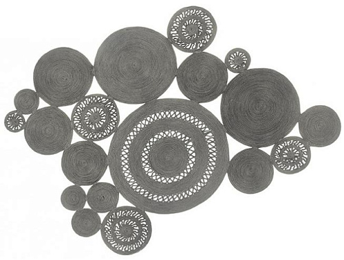 Ковер Patchwork серебристый Braided