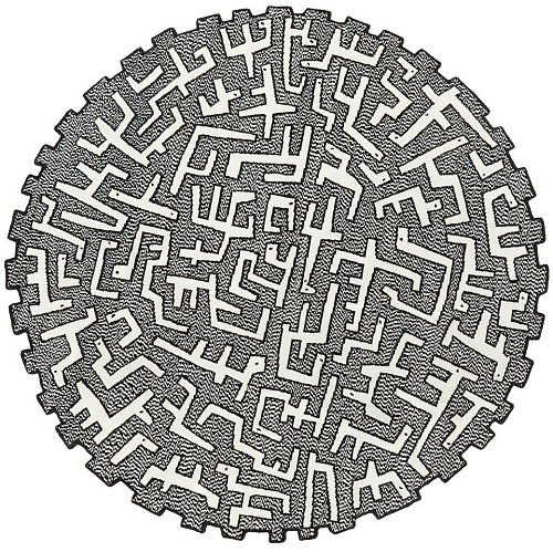 Круглый ковер дизайна Ciliophora