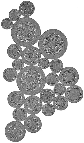 Ковер с канатом для помещений и улицы, серый