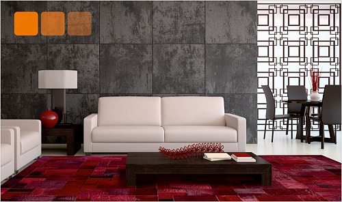 Ковер из коровьей шкуры Puzzle col.6