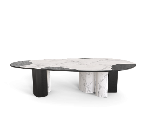 Обеденный стол Athena Carrara Marble & Onyx