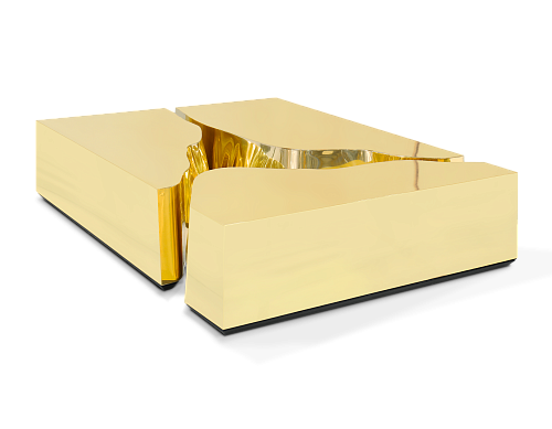 Журнальный стол Fissure Gold Leaf