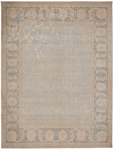 Ковер Tabriz Wooster Sekizgen 2 Skyblue Silvergrey Silk