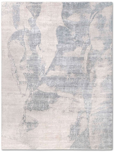 Ковер серо-бежевого цвета ручной работы