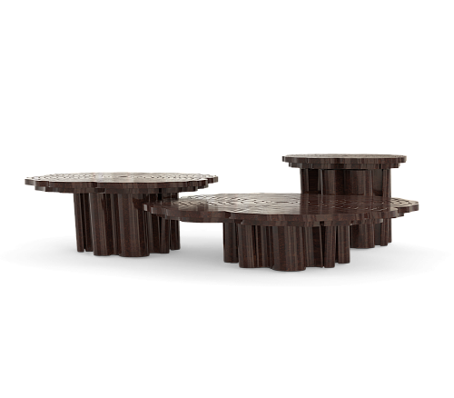 Журнальные столы Fortuna Walnut, комплект из 3