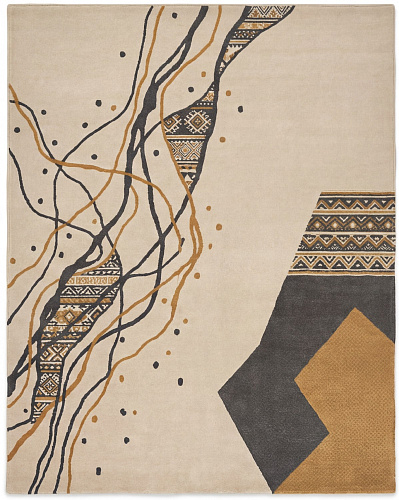 Қолмен тоқылған кілем Calligraphic Paths Stone