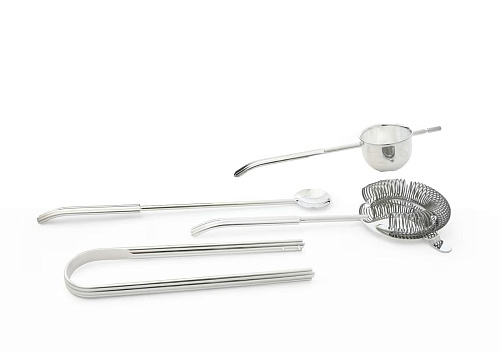 Набор для бара профессиональный посеребрённый Bar Set