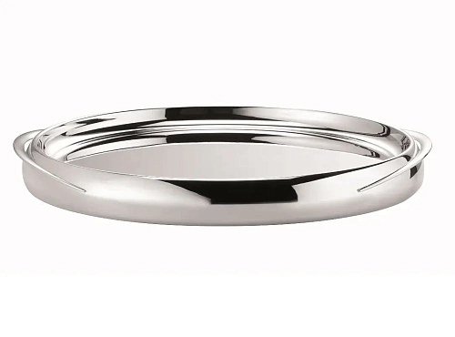 Поднос круглый с ручками Silver Round Tray