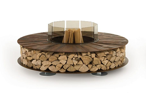 Corten темірлі текстуралы ашық мангал Zero