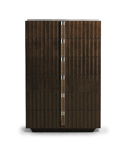 Комод из дерева и кожи Fine Wood Leather