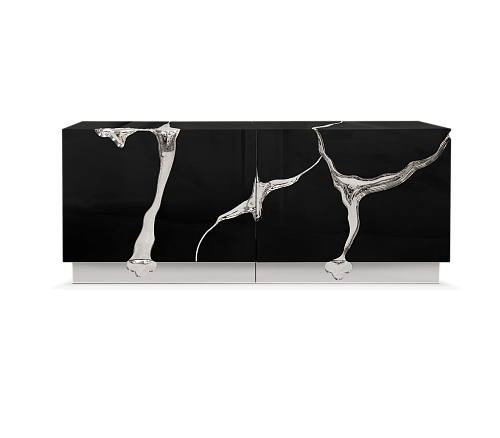 Буфет Fissure Silver & Black