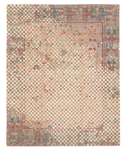 Ковер Sulthanabad Madison Checker Raved Peach Gold Silk