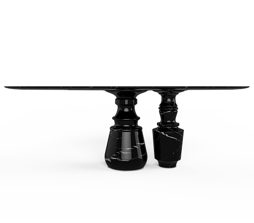 Сопақша ас үстелі Obsidian Nero Marquina