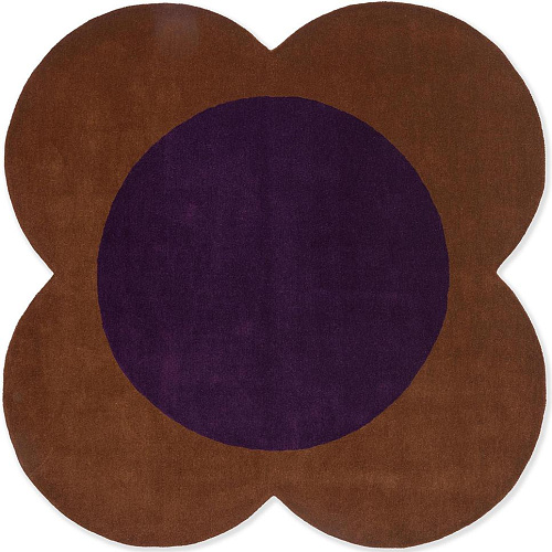 Ковер шерстяной Flower Spot Chestnut / Viol