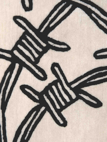 Круглый ковер Barbed Wire