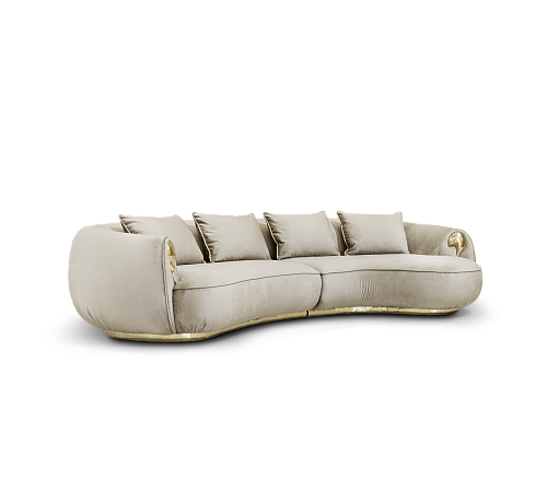 Иілген диван Solara Cream Luxe